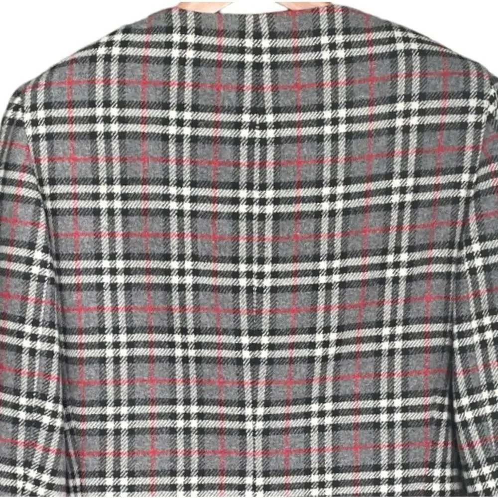 Bridgetown Collection Women's Wool Blend Plaid Full-Zip Jacket Blazer Size 6
